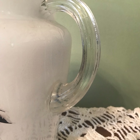 Vintage Bartlett Collins Beverage Pitcher Gay Fad Frosted Hand Painted Grapes - Picture 4 of 5